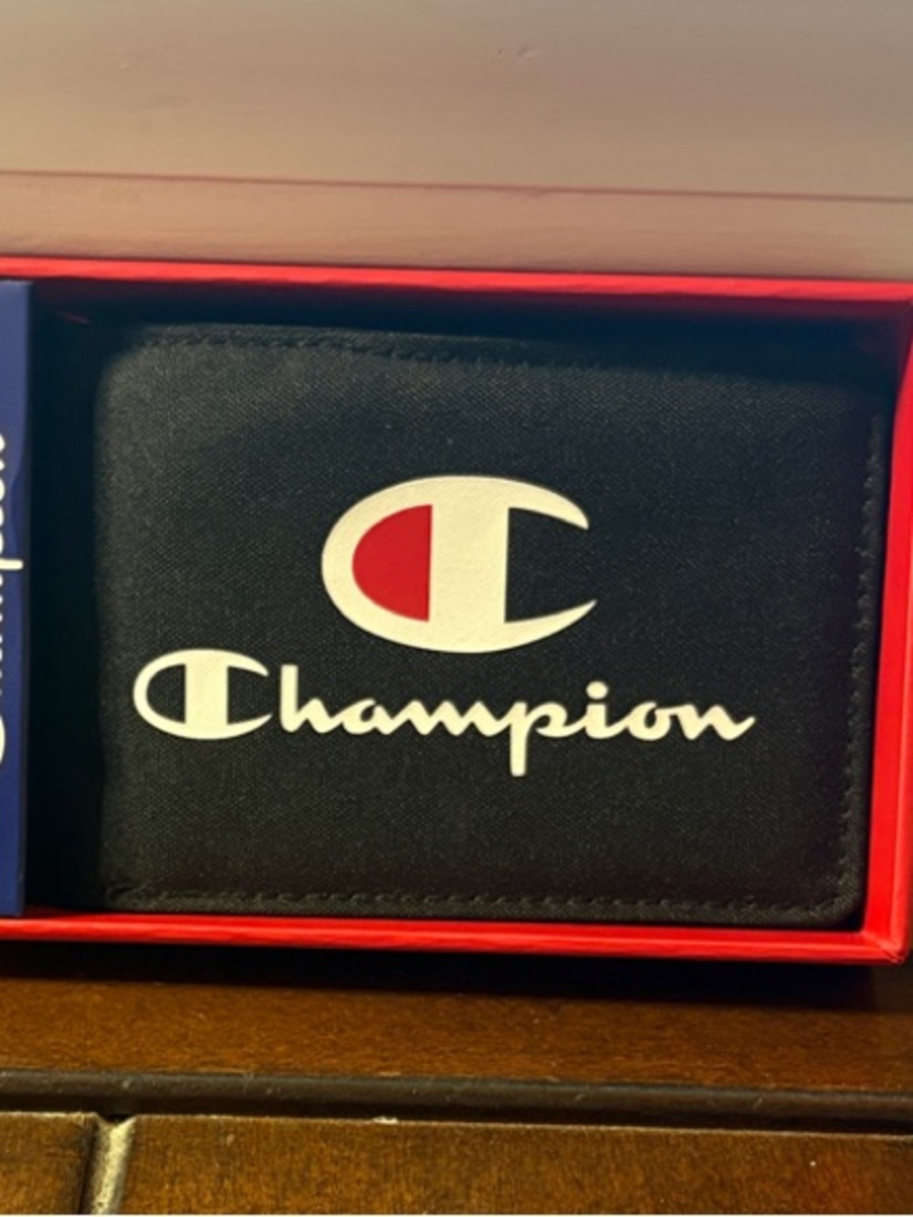 Champion Wallet with White and Red Logo